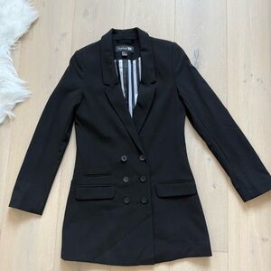 FOREVER 21 Long Black Blazer Size 4